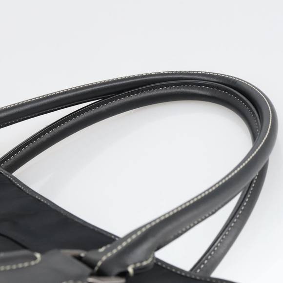 BURBERRY Blue Label Tote Bag Nylon Black Silver Auth 103026 - Picture 8 of 16